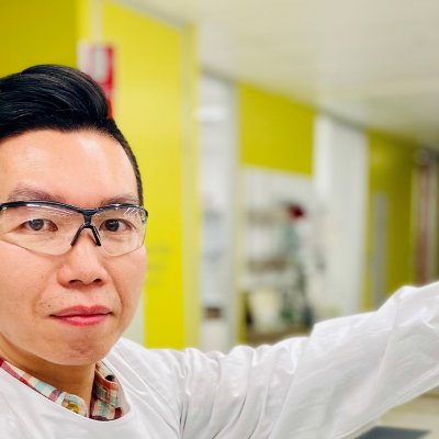 Closeup of Professor Di Yu in a laboratory setting